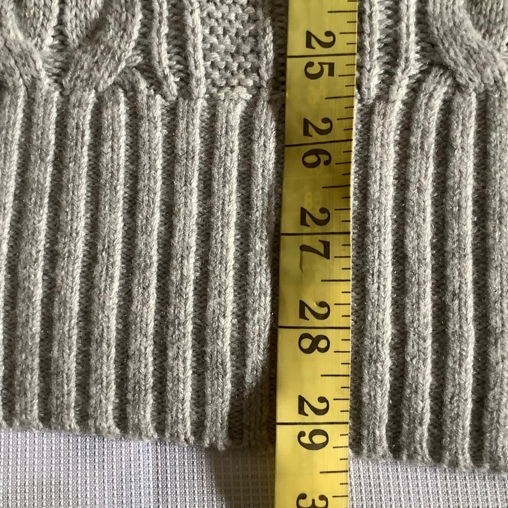 Torrid Gray Cable Knit Quarter Zip Sweater Plus Size 3 3X Funnel Neck Ribbed - Picture 12 of 16